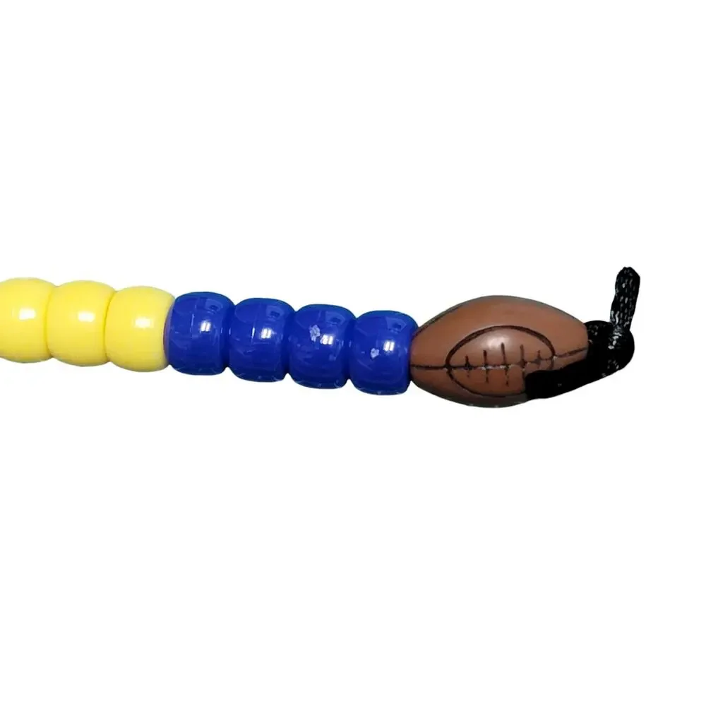Football Keychain‎ Blue Yellow NFL NCAA Sports Fan Mom Dad Parent Handmade Gift